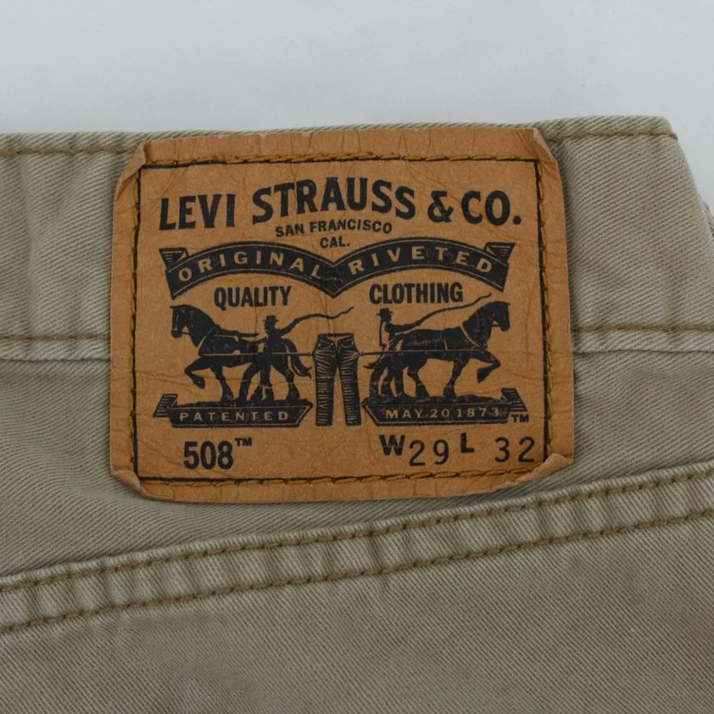 Levi’s 508 Regular Taper for Men – Khaki/Beige Pants‎ – Modern, Comfortable Fit
